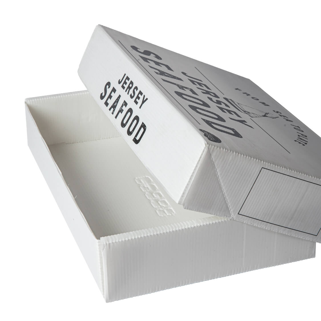 Jersey Seafood branded CoolSeal box